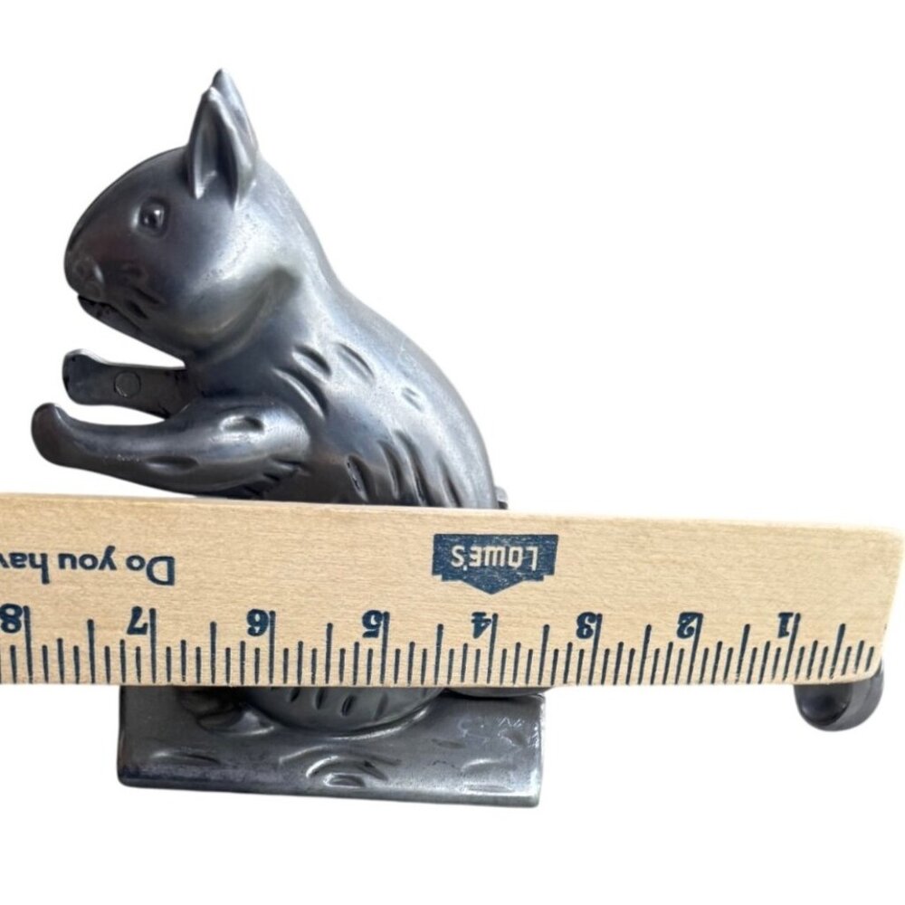 Vintage Cast Aluminum Squirrel Nutcracker with Tail Lever – Rustic Lodge Decor - Picture 11 of 11